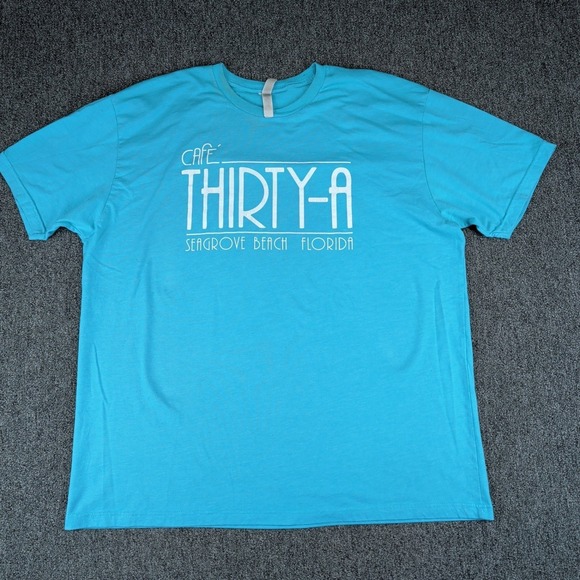 Next Level Coastal Cafe Thirty-A Seagrove Beach Florida T-Shirt Women Large Blue — photo 2
